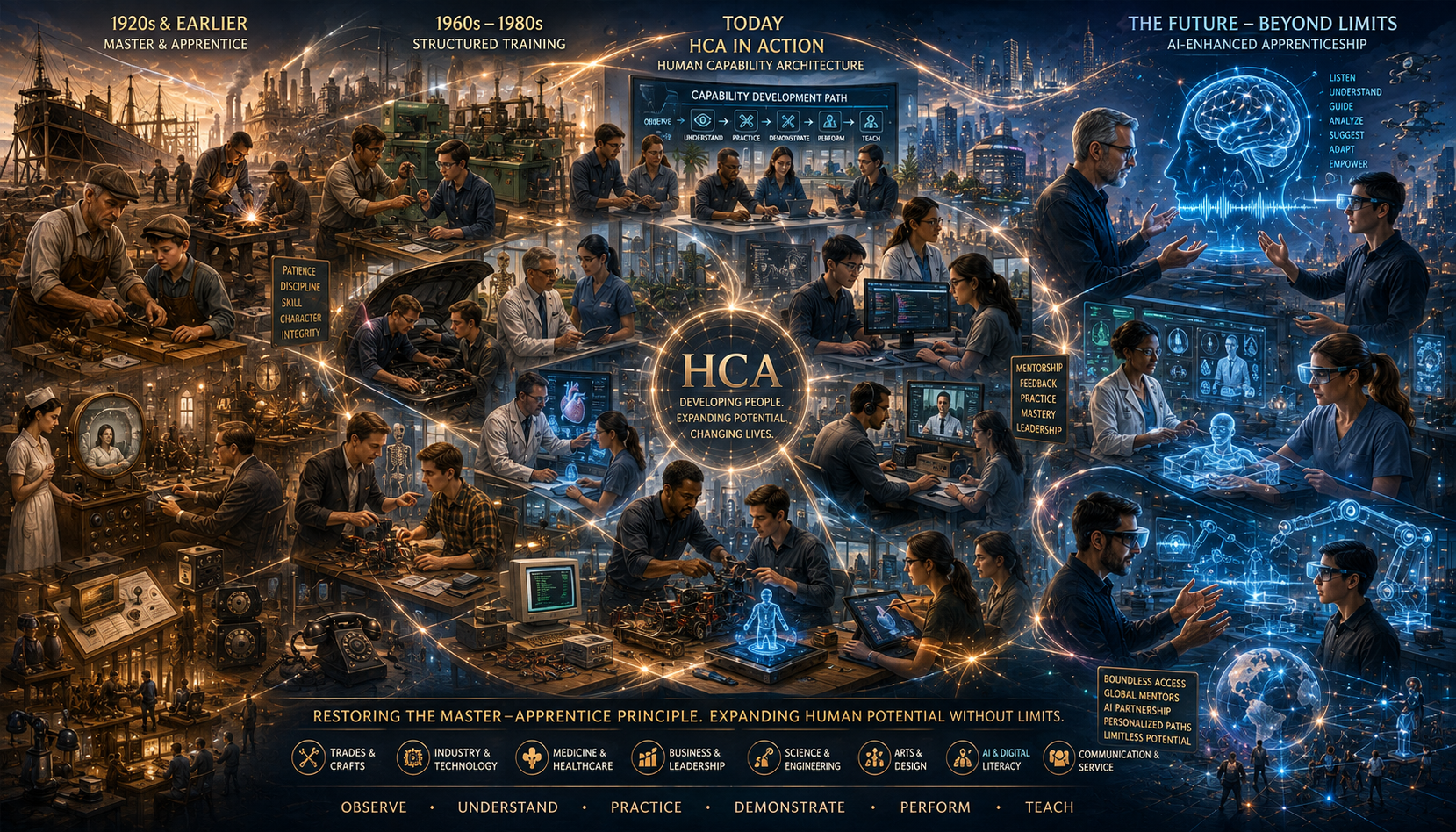 Human Capability Architecture historical-to-future continuum